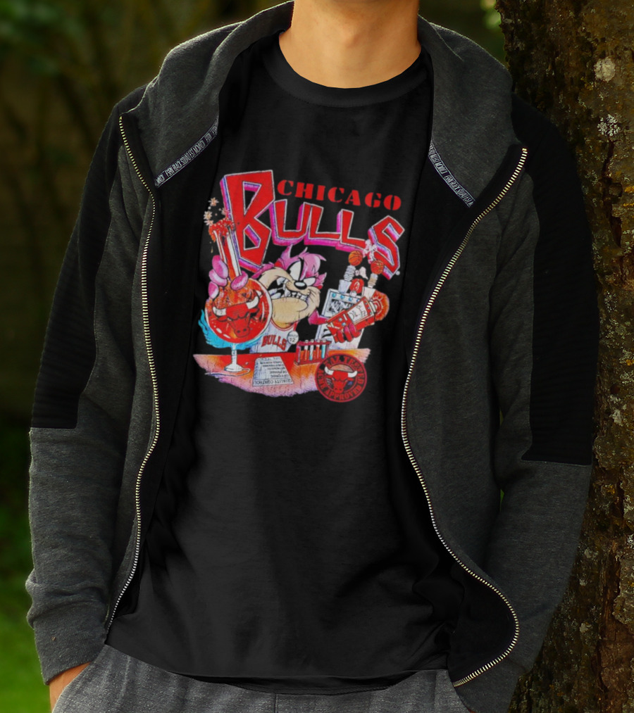 Chicago Bulls Taz NBA Mixology Martian Laboratory Mayhem T-Shirt