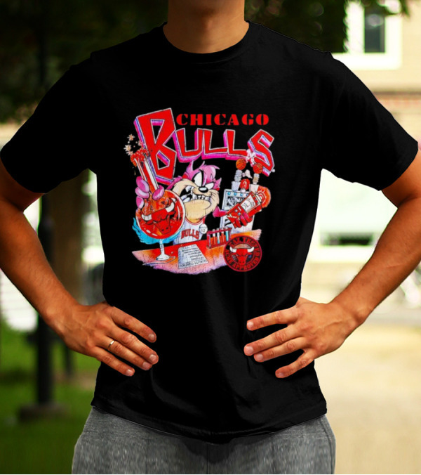 Chicago Bulls Taz NBA Mixology Martian Laboratory Mayhem T-Shirt