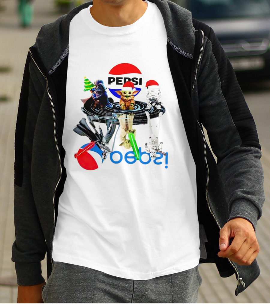 Pepsi Christmas Darth Vader Yoda Stormtrooper T-Shirt