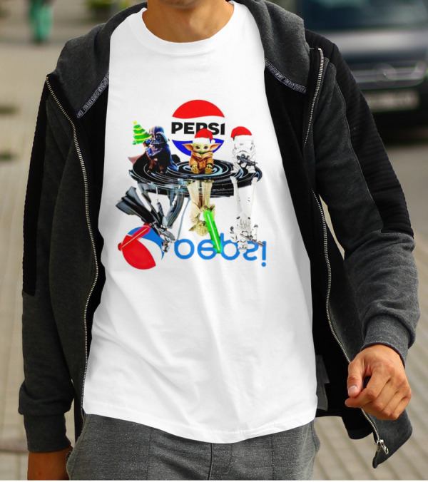 Pepsi Christmas Darth Vader Yoda Stormtrooper T-Shirt