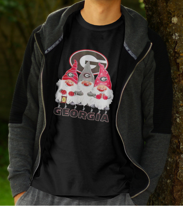 Georgia Bulldogs Christmas Gnome Trio T-Shirt