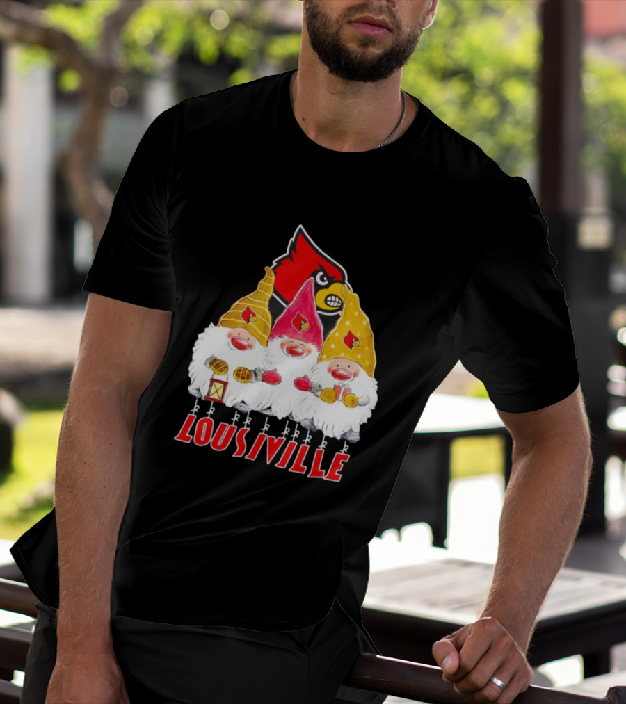 Louisville Cardinals Christmas Gnomies T-Shirt