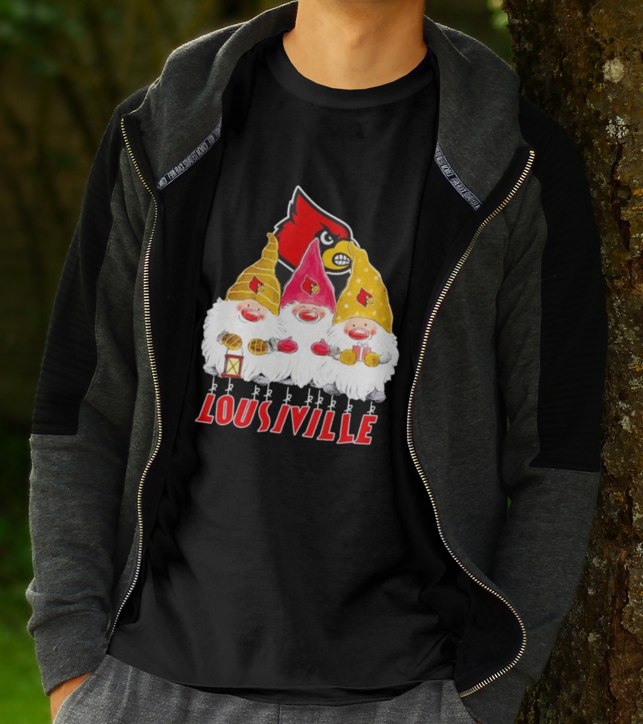 Louisville Cardinals Christmas Gnomies T-Shirt