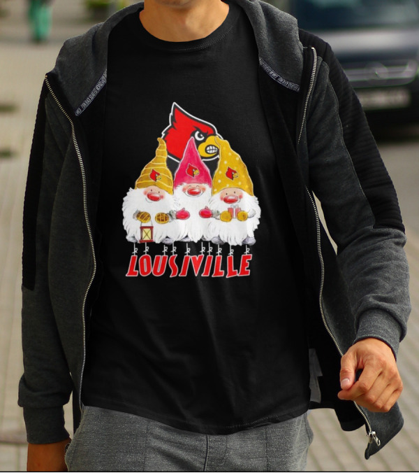 Louisville Cardinals Christmas Gnomies T-Shirt