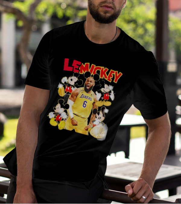 LeMickey LeBron James Lakers With Mickey Characters T-Shirt