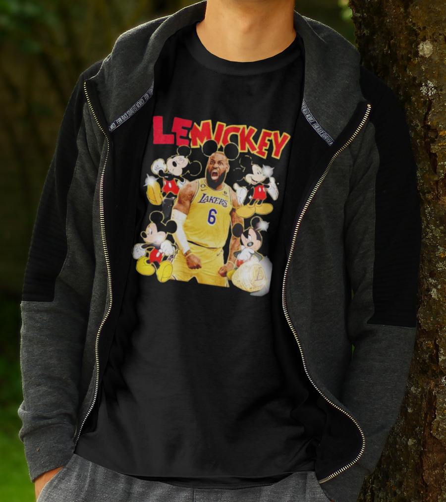 LeMickey LeBron James Lakers With Mickey Characters T-Shirt
