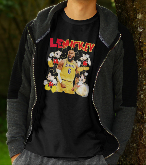LeMickey LeBron James Lakers With Mickey Characters T-Shirt