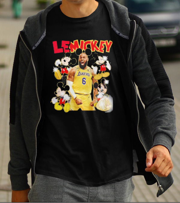 LeMickey LeBron James Lakers With Mickey Characters T-Shirt