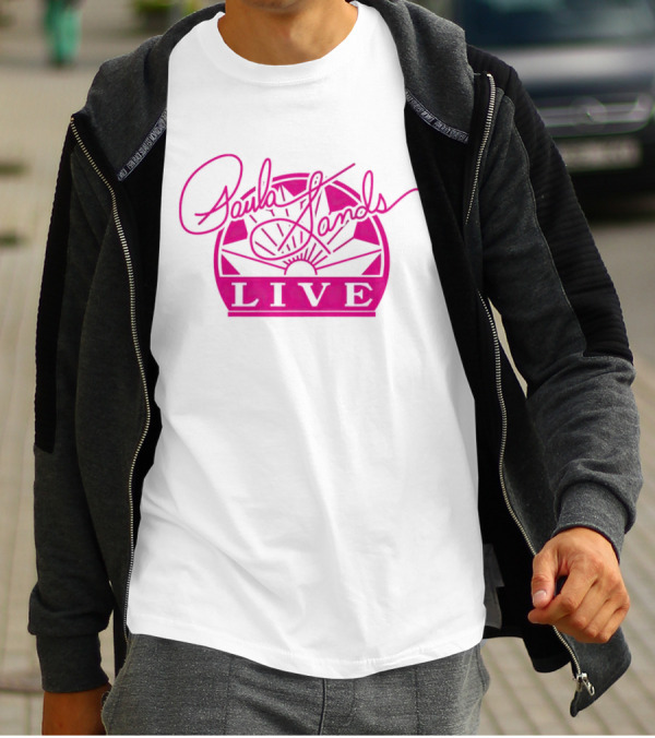 Paula Sands Live Pink Script With Sunrise T-Shirt