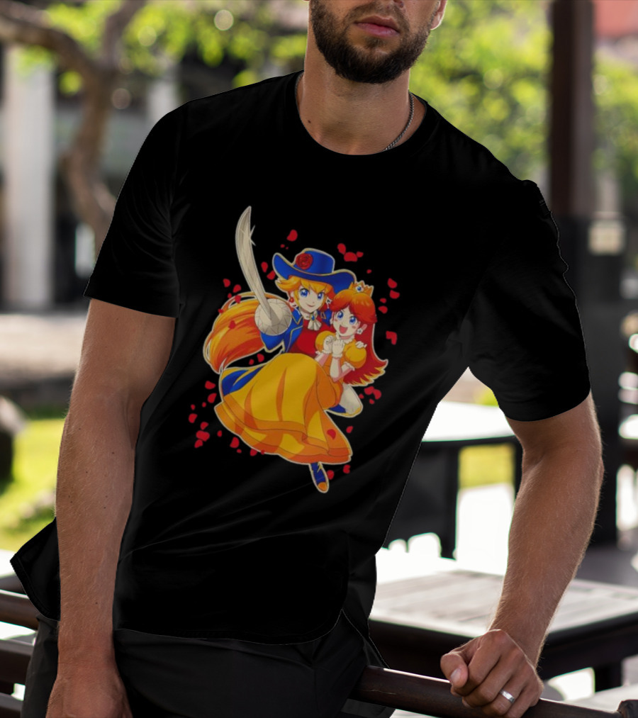 Princess To The Rescue With Heroic Duo And Heart Petals T-Shirt