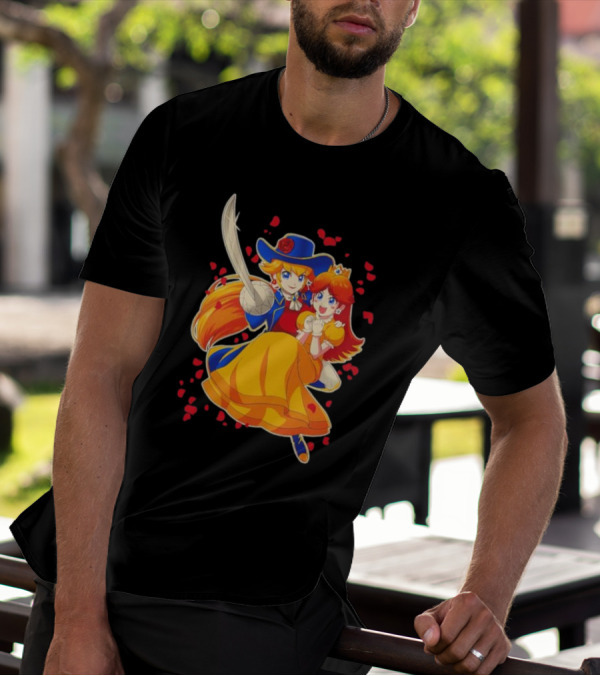 Princess To The Rescue With Heroic Duo And Heart Petals T-Shirt