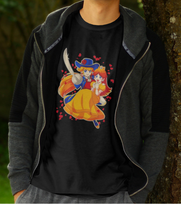 Princess To The Rescue With Heroic Duo And Heart Petals T-Shirt