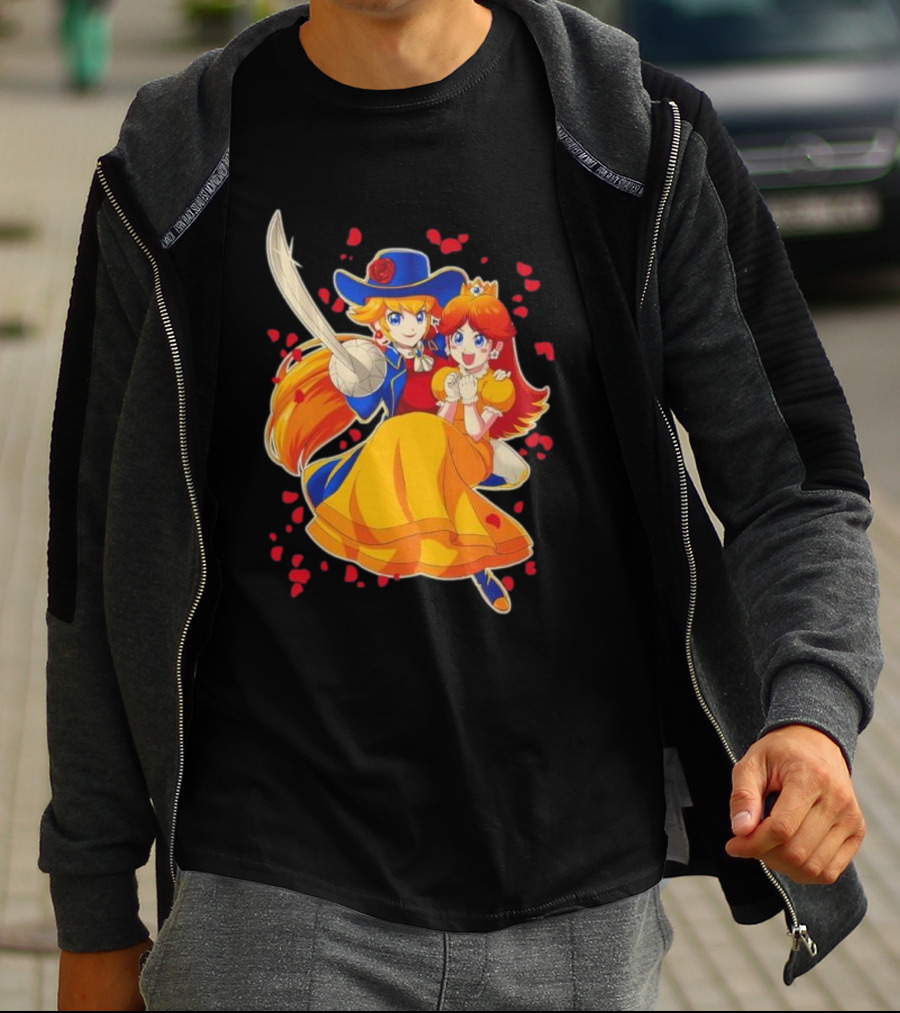 Princess To The Rescue With Heroic Duo And Heart Petals T-Shirt