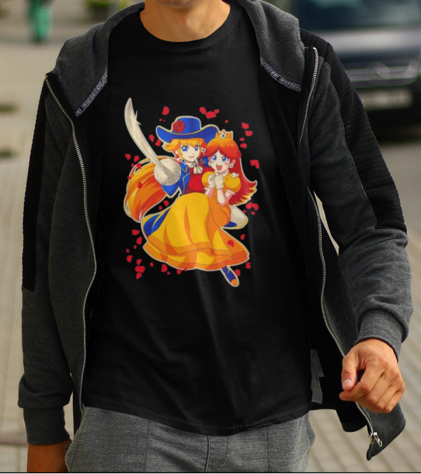 Princess To The Rescue With Heroic Duo And Heart Petals T-Shirt