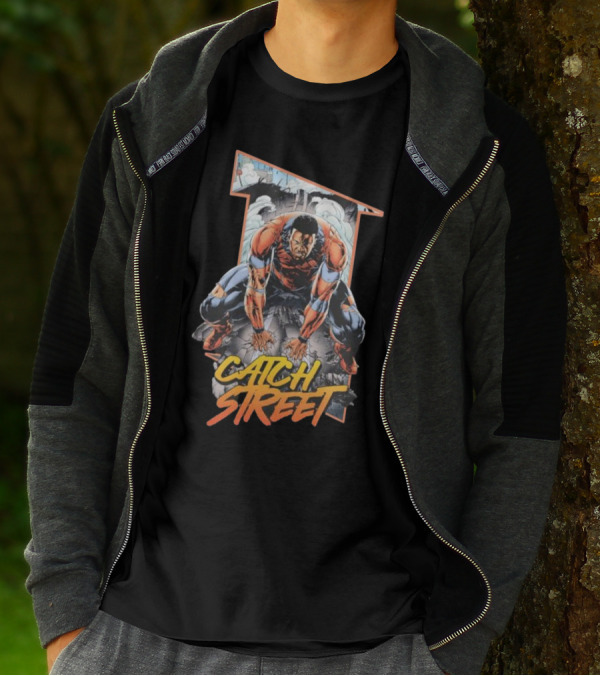 Catch Street Rippaverse Comics Dynamic Hero Action Pose T-Shirt