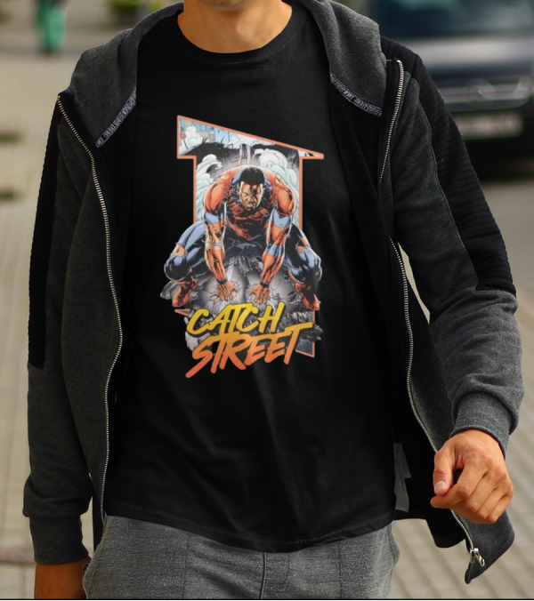 Catch Street Rippaverse Comics Dynamic Hero Action Pose T-Shirt