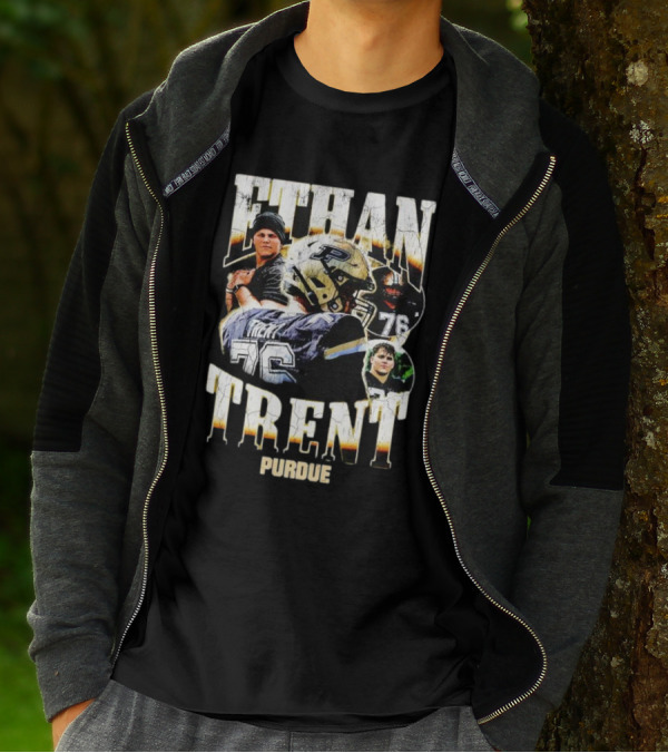 Ethan Trent Purdue Picture Collage 76 Football T-Shirt