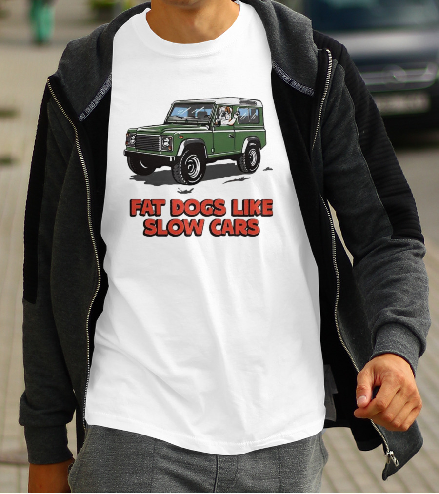 Fat Dogs Enjoy Slow Rides In Classic Off-Road Vehicles T-Shirt