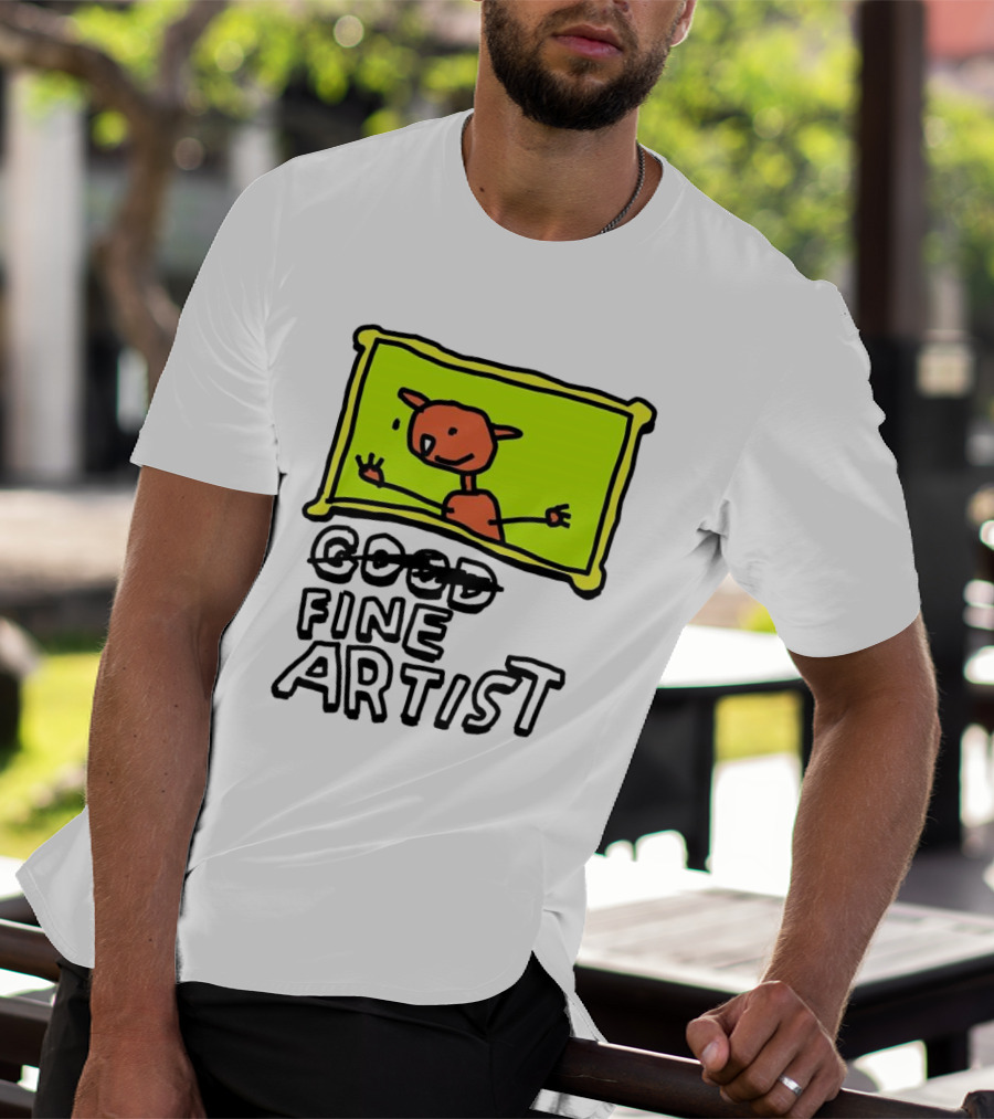 Good Fine Artist Drawing In Frame T-Shirt
