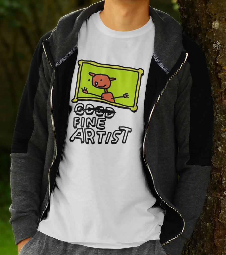Good Fine Artist Drawing In Frame T-Shirt