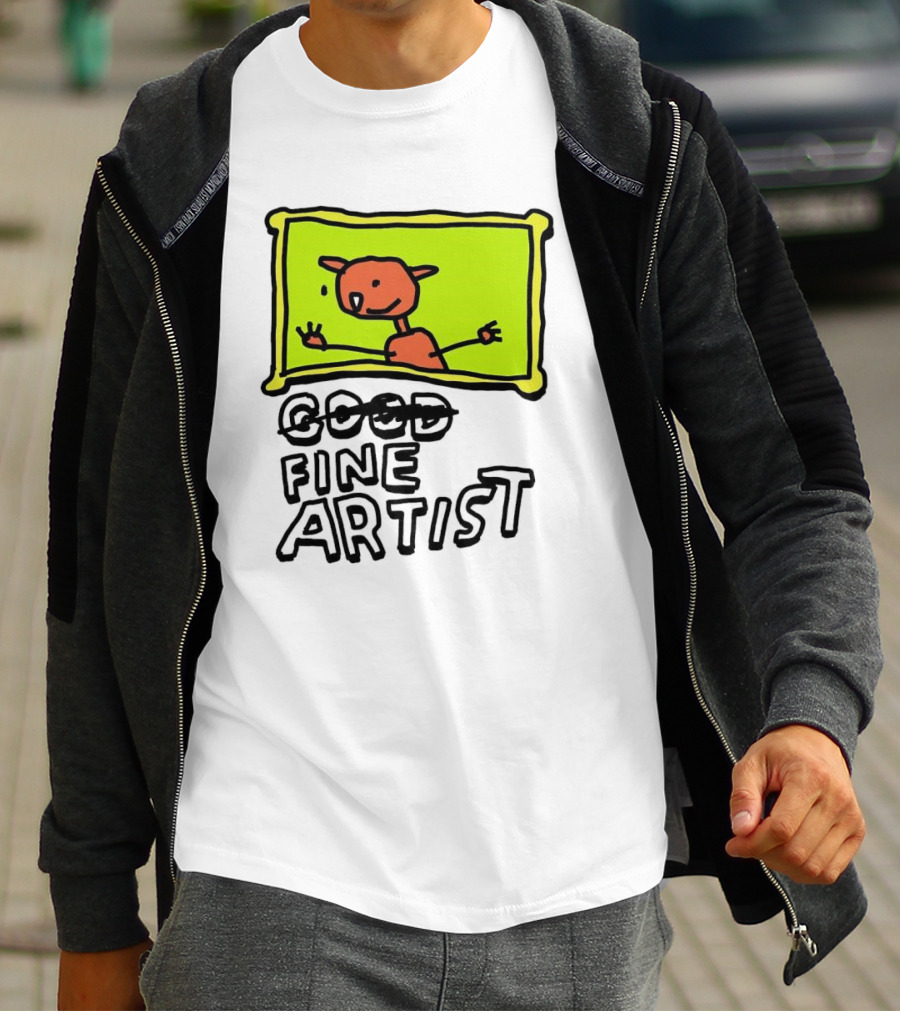Good Fine Artist Drawing In Frame T-Shirt