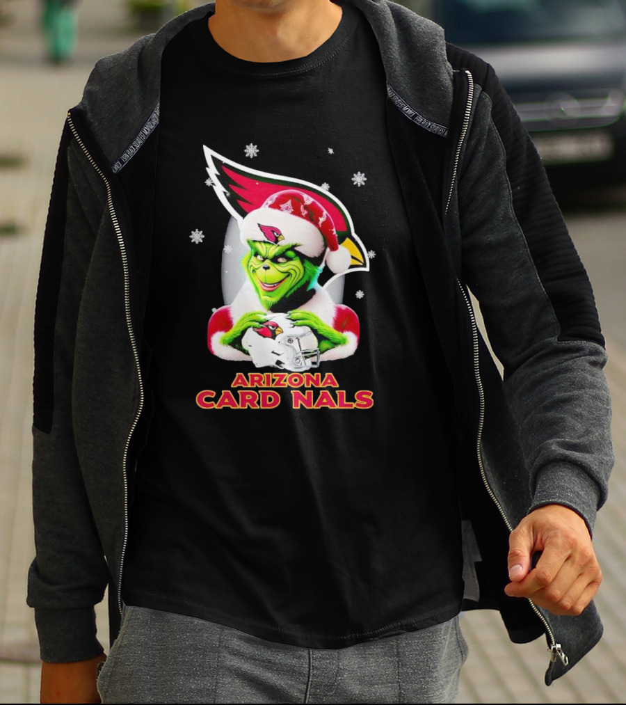 Grinch Arizona Cardinals Christmas Football Fan Festivities T-Shirt