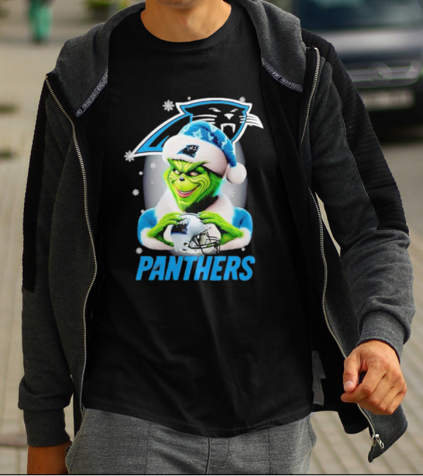 Grinch Carolina Panthers Christmas Fan T-Shirt