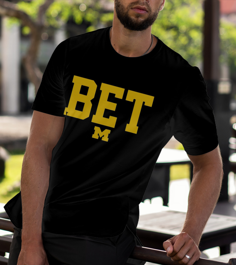Michigan Football BET M College Sports T-Shirt