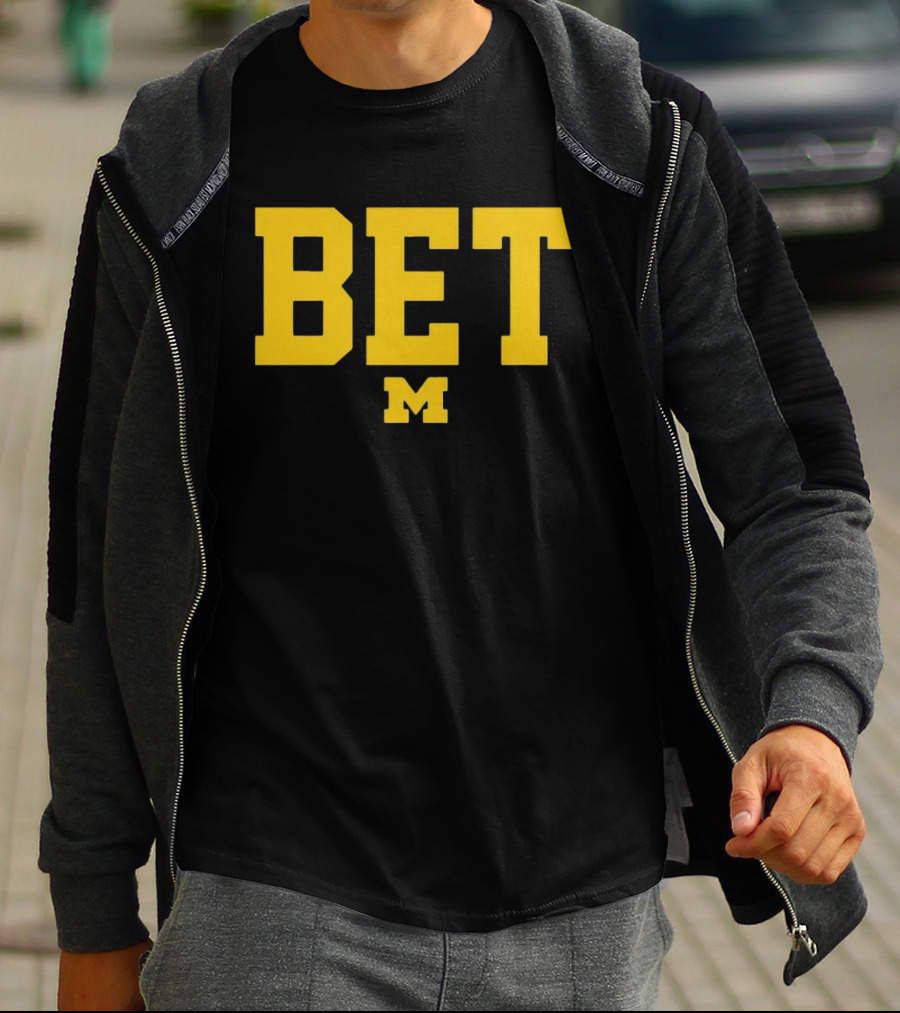 Michigan Football BET M College Sports T-Shirt