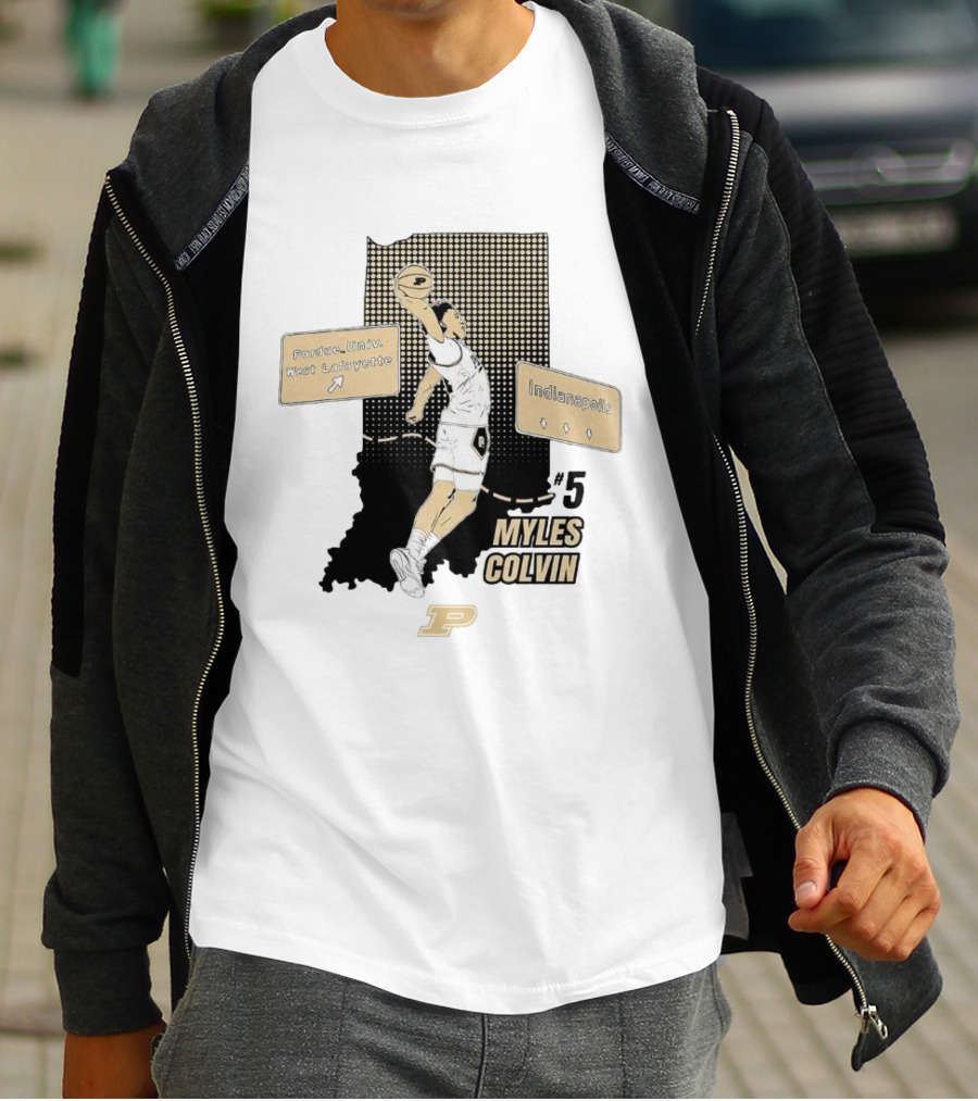 Purdue Myles Colvin Slam Dunk Indianapolis West Lafayette T-Shirt