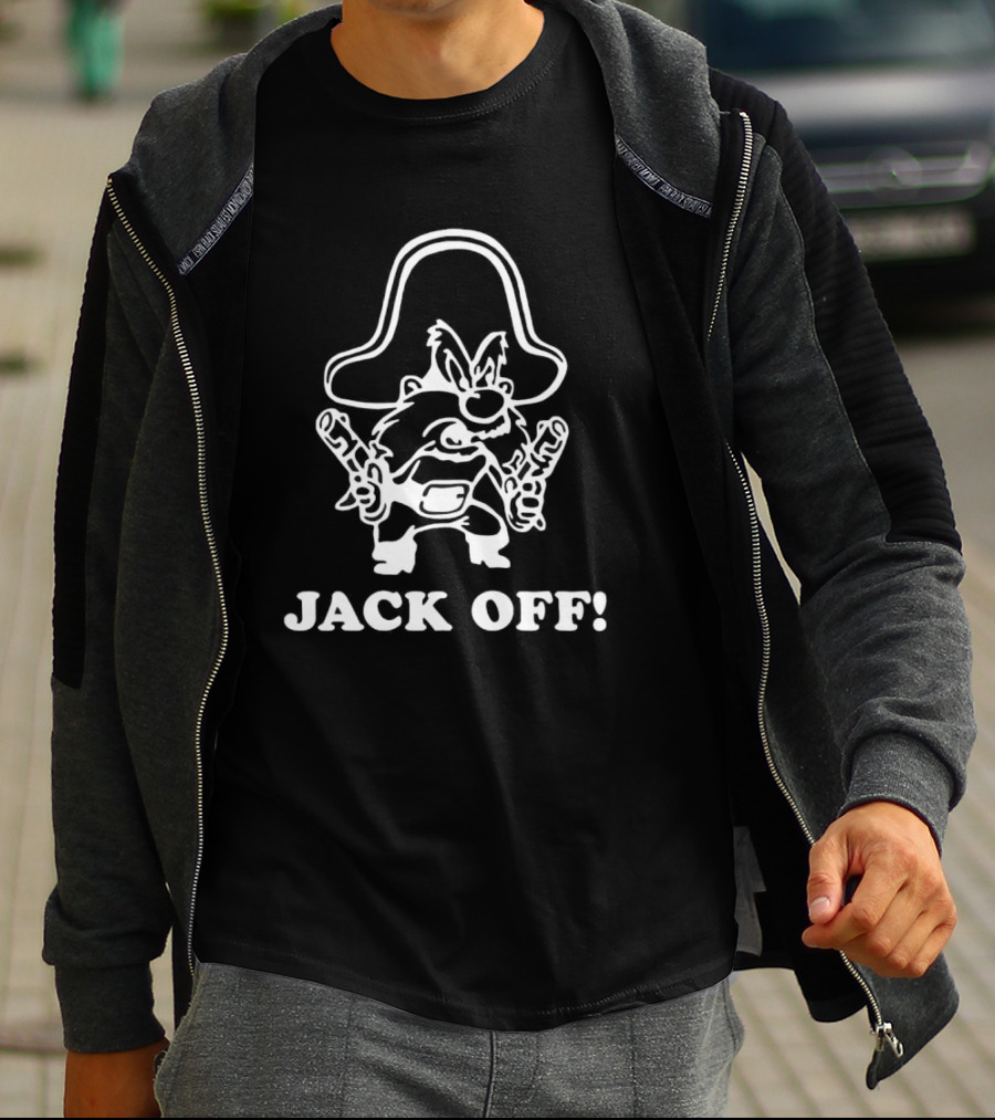 Jack Off Rootin' Tootin' Cowboy Character With Hat And Guns T-Shirt