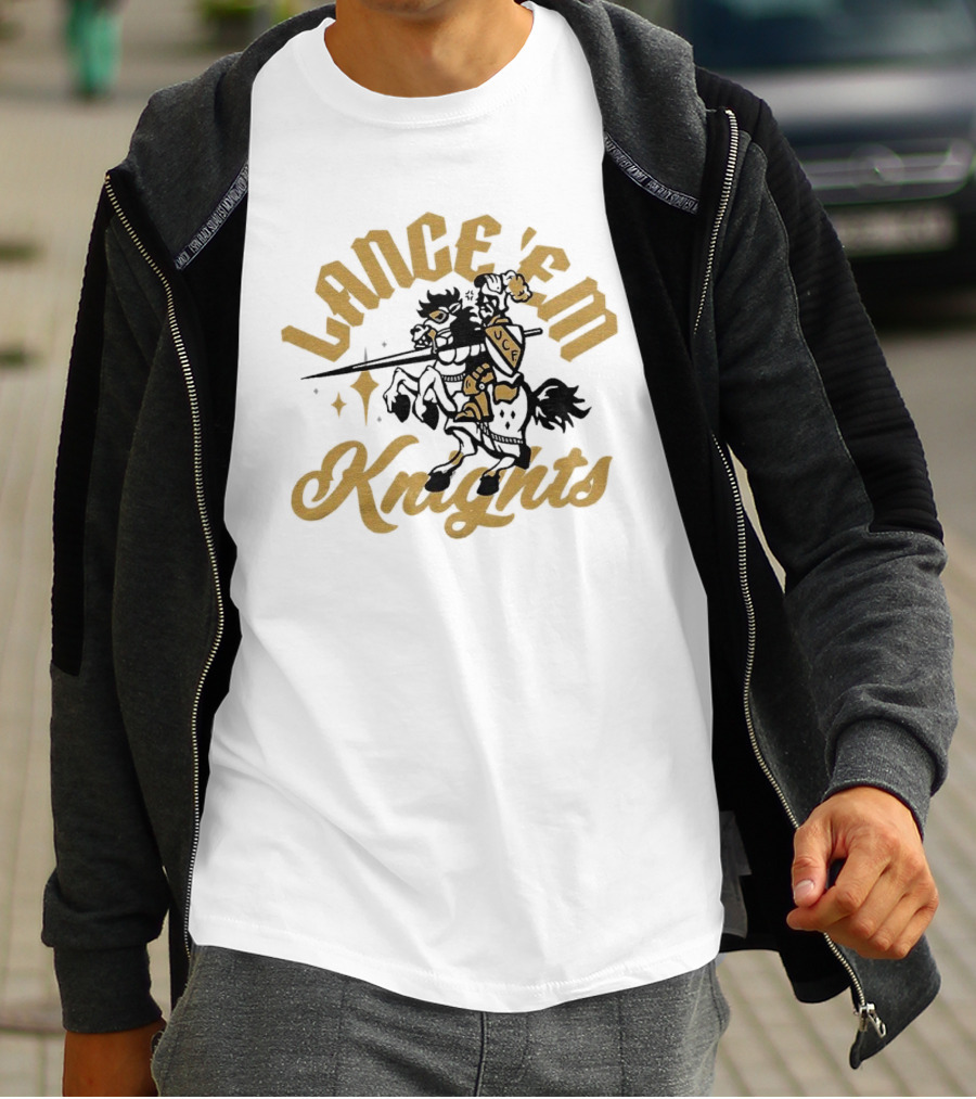 Lance 'Em Knights UCF Knight Riding Horse With Lance T-Shirt