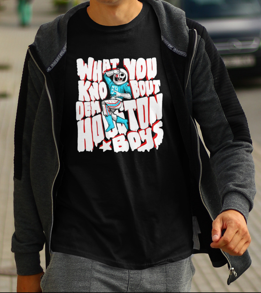 What You Know Bout Dem Houston Boys Astronaut Football T-Shirt