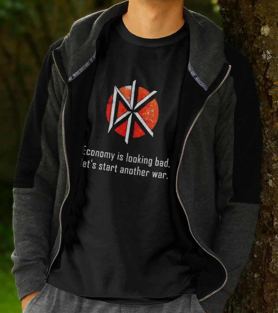 Dead Kennedys DK Logo Economy Is Looking Bad Let's Start Another War T-Shirt