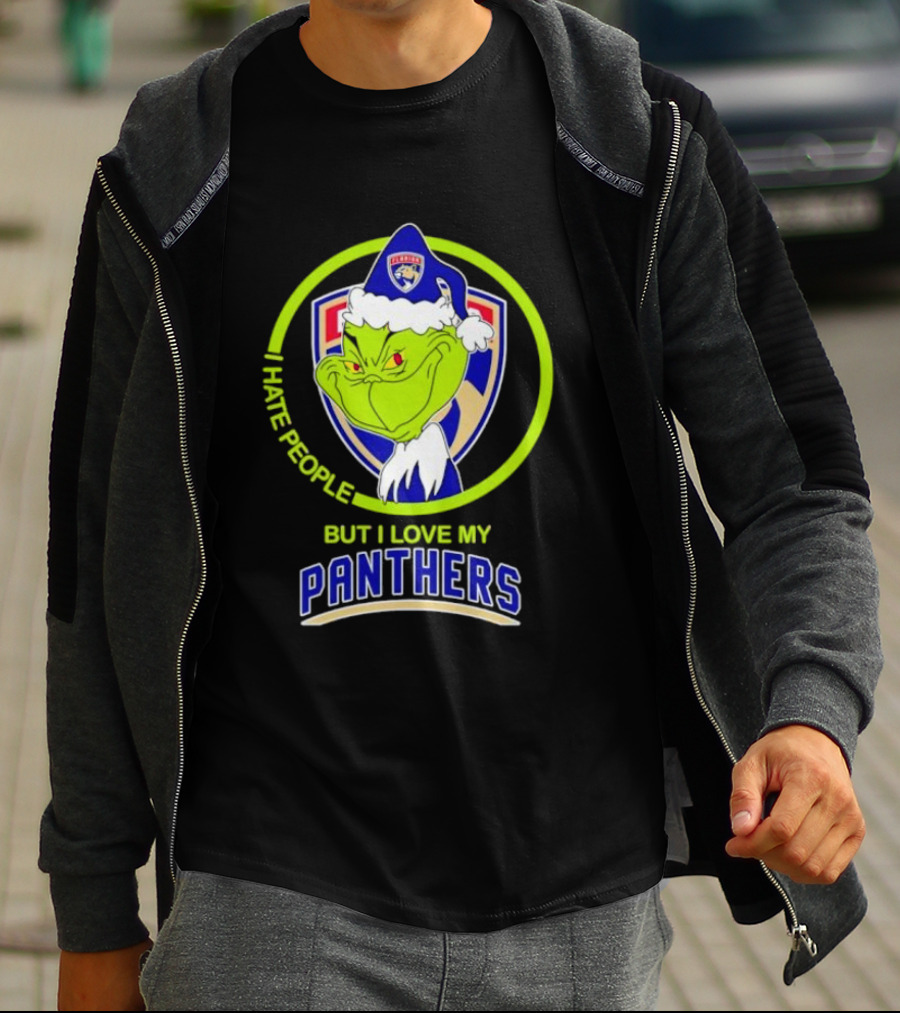 I Hate People But I Love My Florida Panthers Grinch T-Shirt