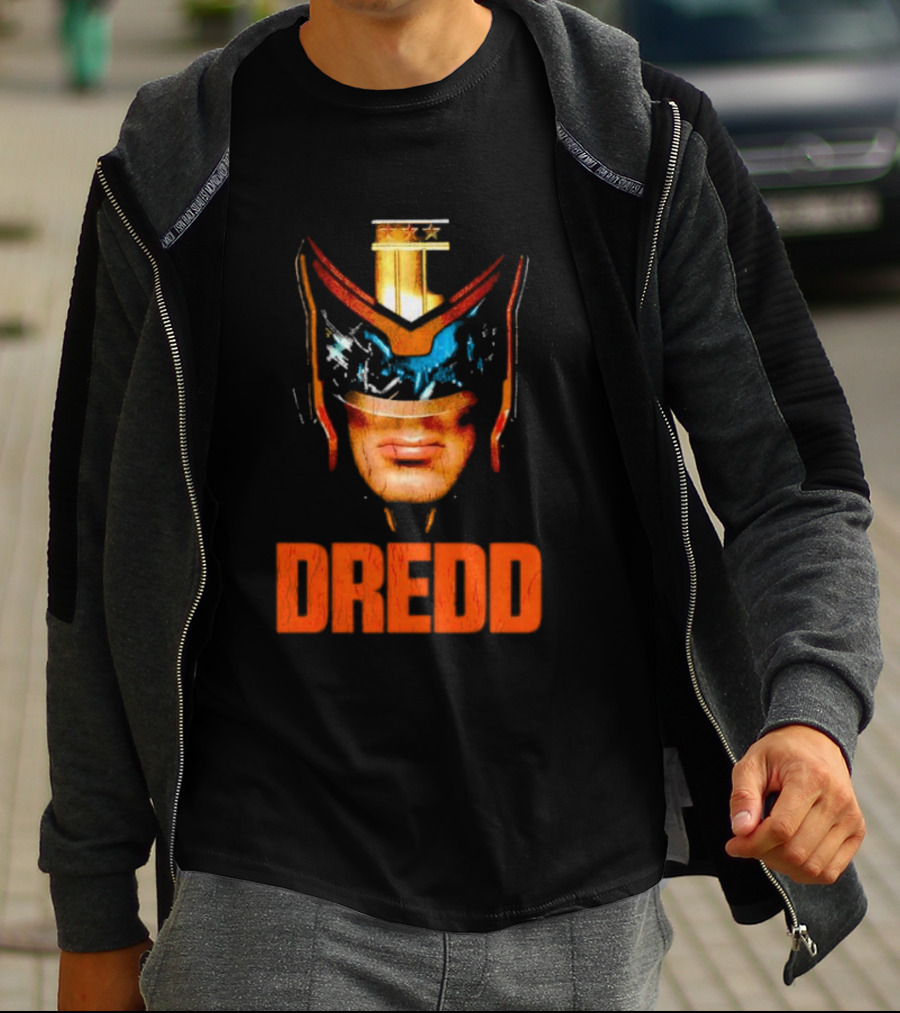 Judge Dredd Helmet Vintage Retro Dredd T-Shirt