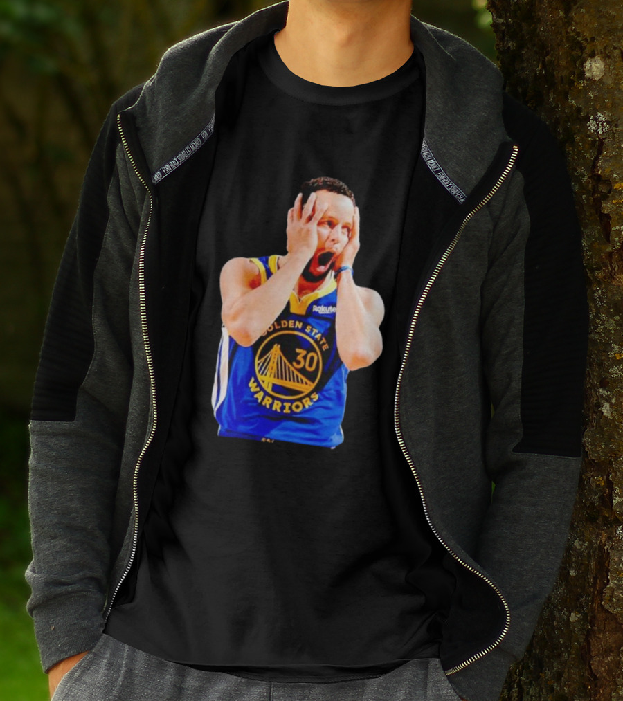 Golden State Warriors Stephen Curry 30 Reaction T-Shirt