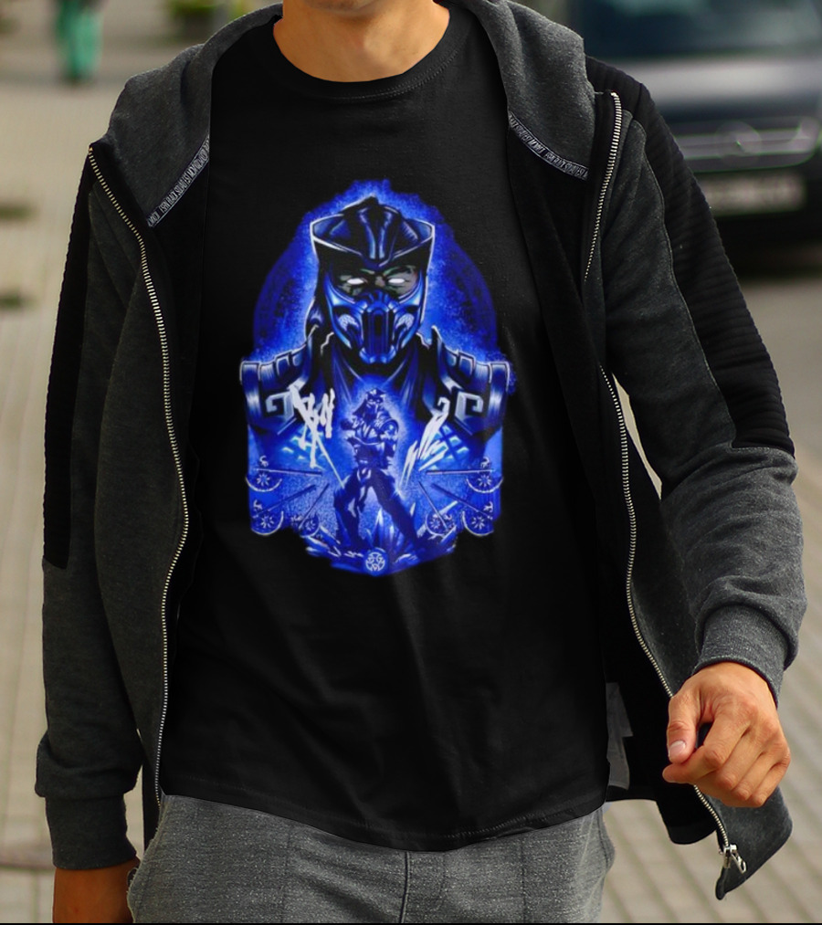 Attack Of SubZero Mortal Kombat Iconic Blue Warrior Battle T-Shirt