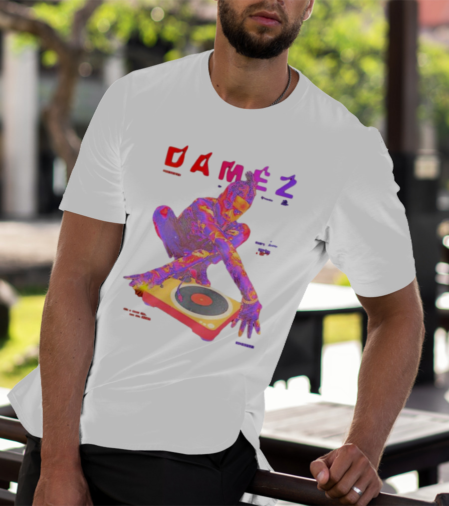 Damez Presents HIPHOP50 Vibrant Turntable Experience T-Shirt
