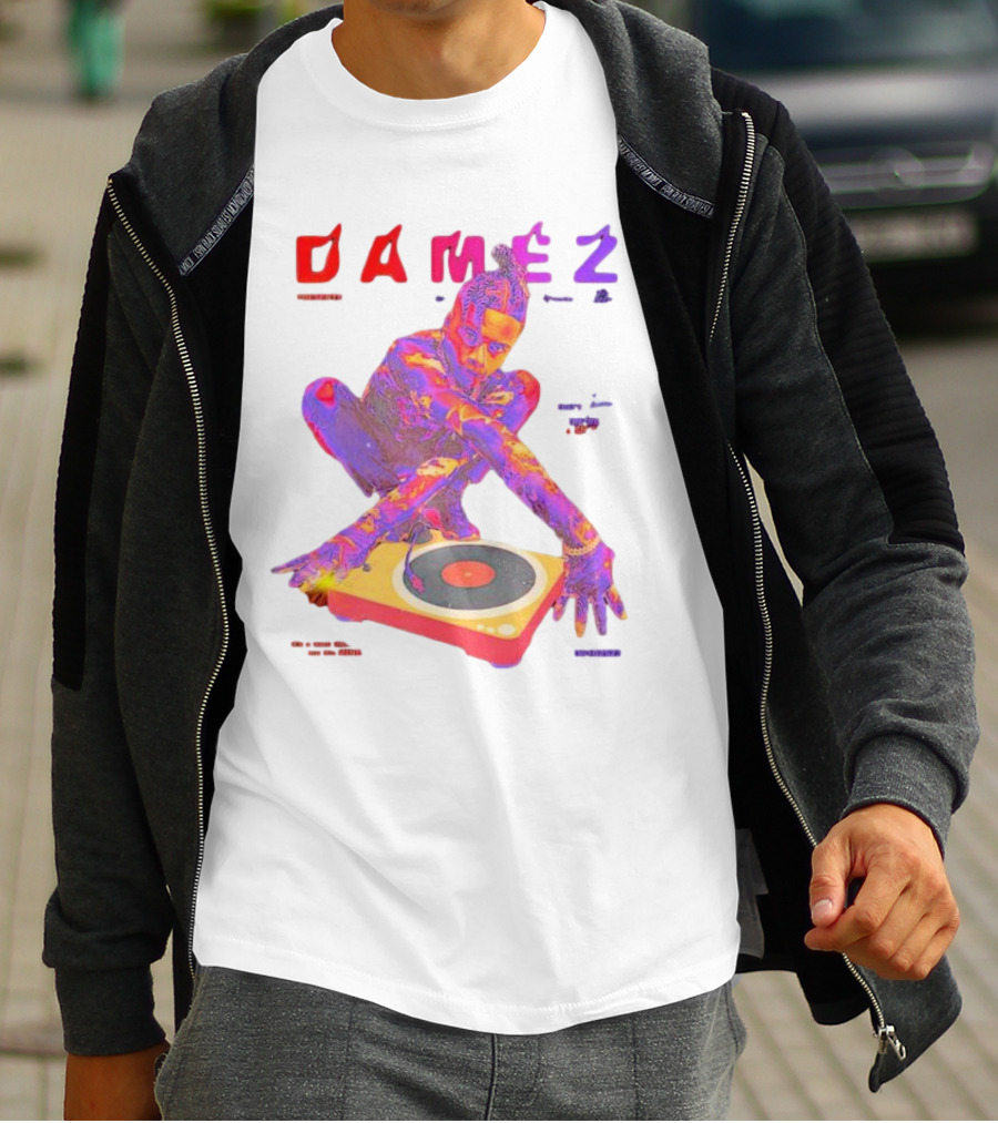 Damez Presents HIPHOP50 Vibrant Turntable Experience T-Shirt