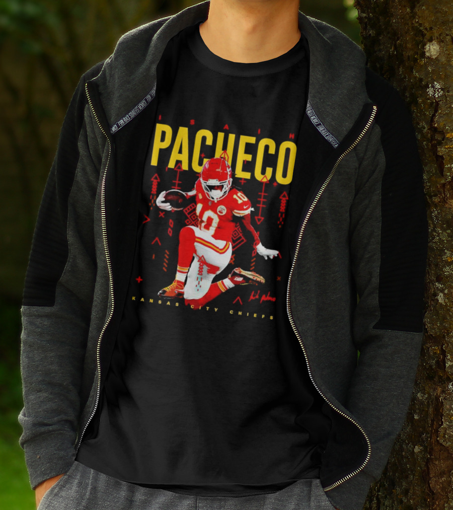 Isiah Pacheco Kansas City Chiefs Football Player Action T-Shirt
