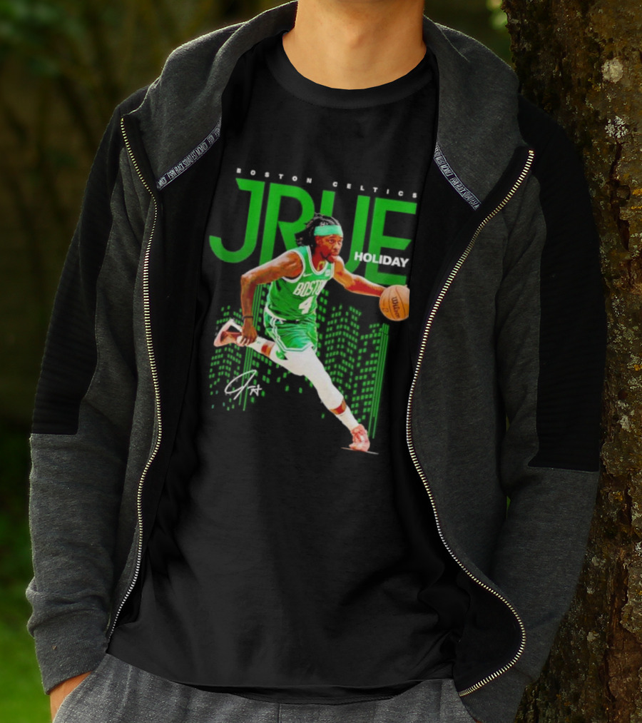 Boston Celtics Jrue Holiday Dribbling Action T-Shirt
