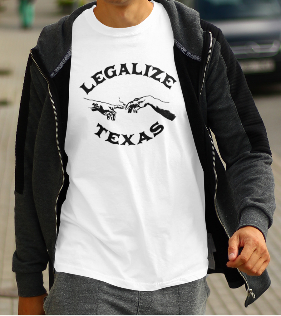 Legalize Texas Hands Touching Iconic T-Shirt