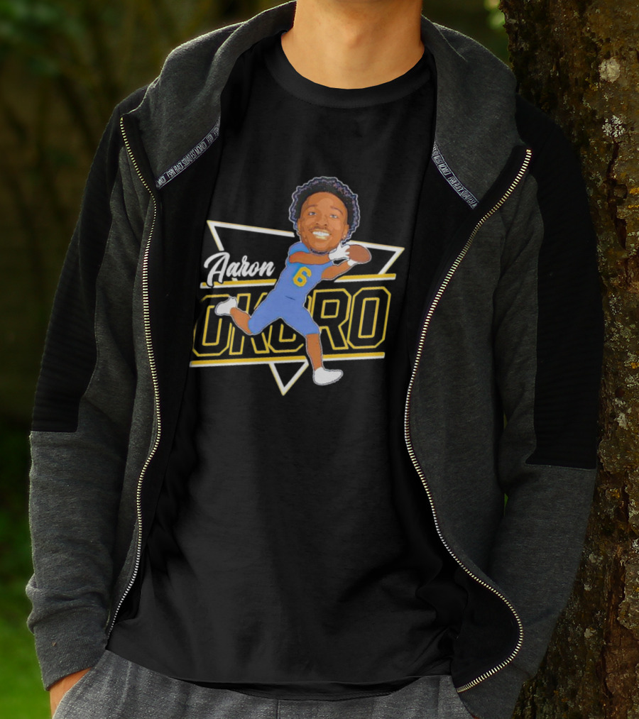 Aaron Okoro Football Caricature Signature 6 Jersey T-Shirt
