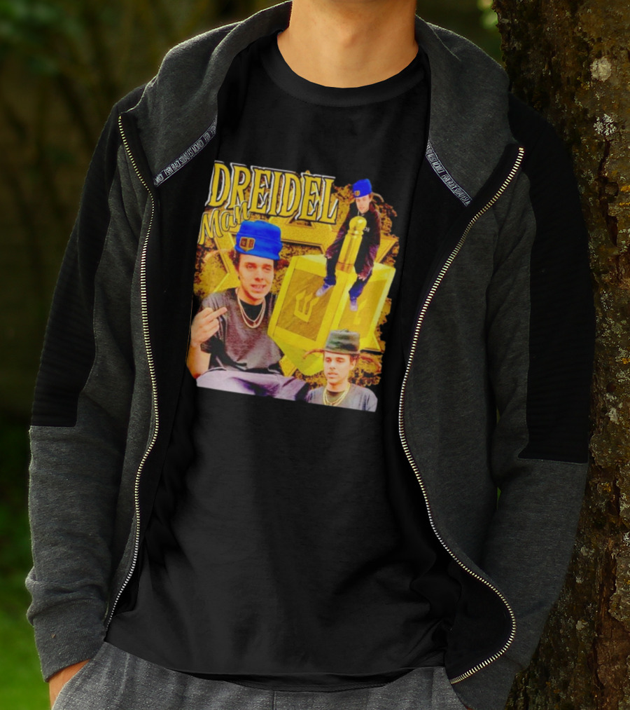 Dreidel Man Vintage Star Yellow Dreidel Hat T-Shirt