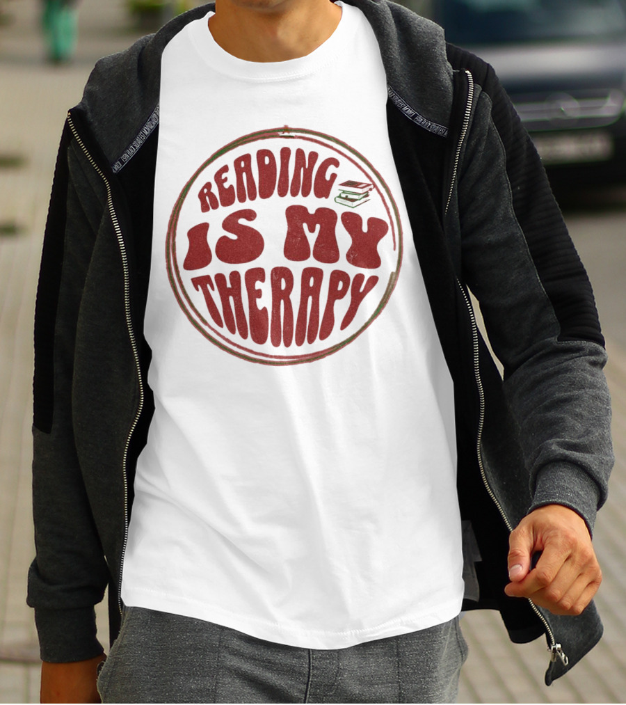 Reading Is My Therapy Retro Book Lover T-Shirt