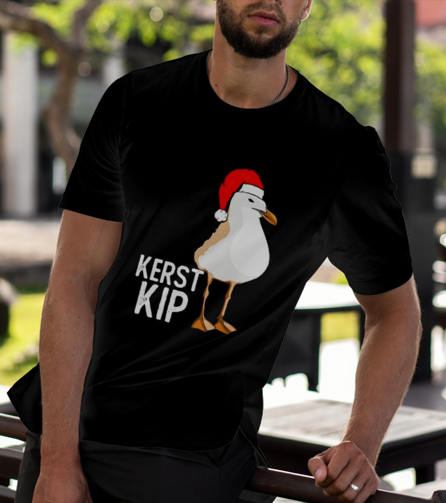 Kerst Kip Santa Hat Christmas Bird T-Shirt