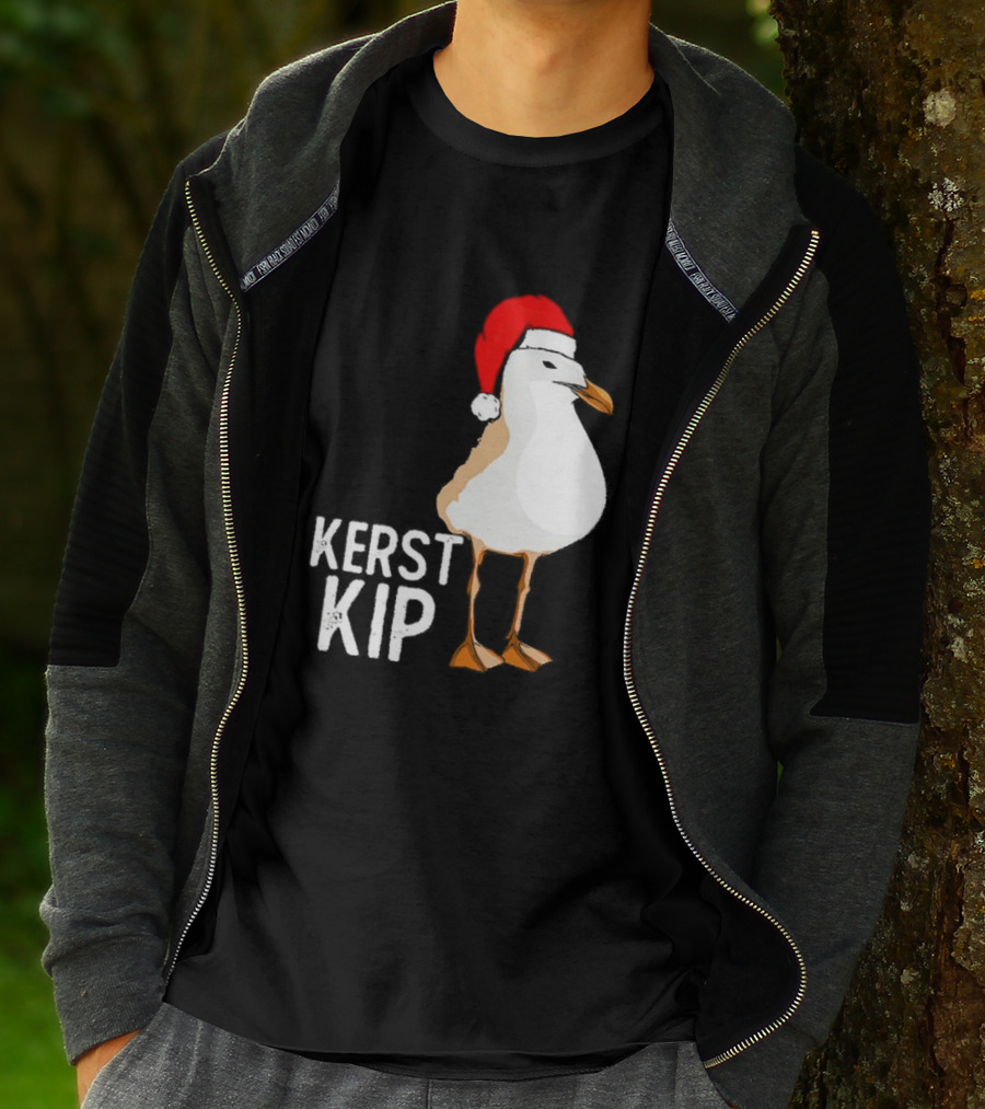Kerst Kip Santa Hat Christmas Bird T-Shirt