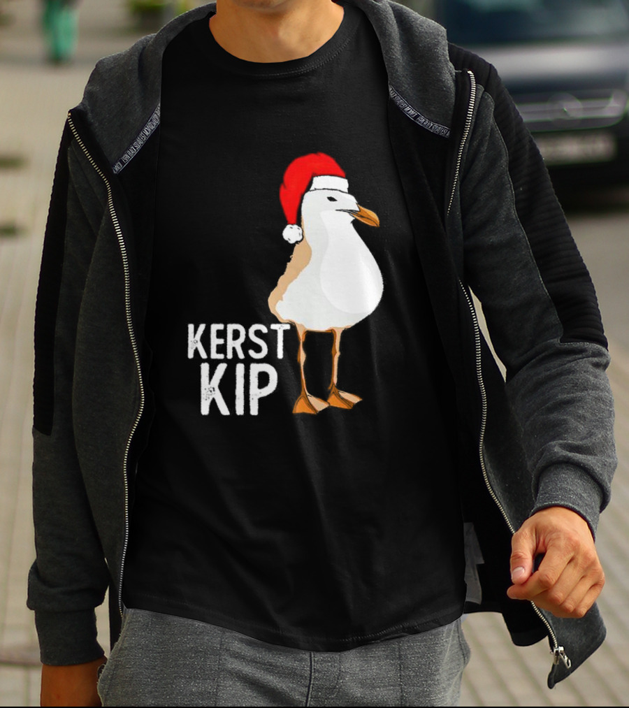 Kerst Kip Santa Hat Christmas Bird T-Shirt