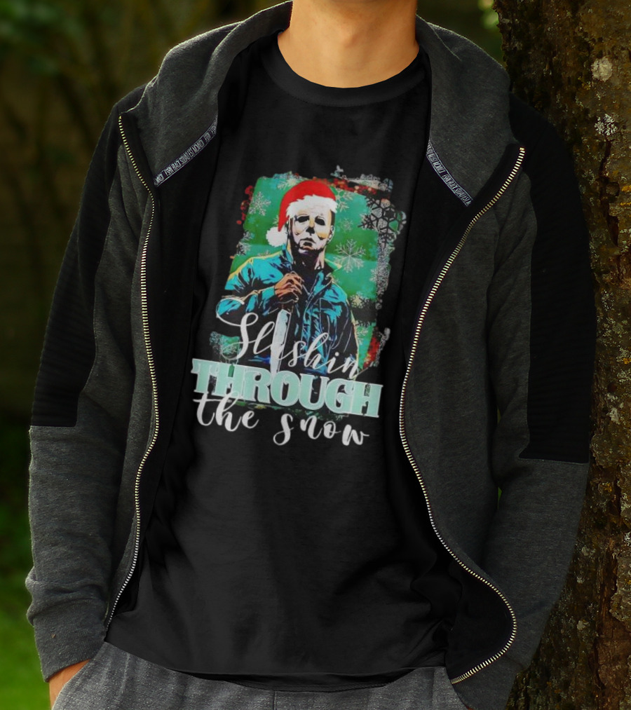 Michael Myers Slashin Through The Snow Christmas T-Shirt